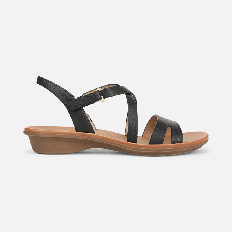 Naturalizer SOUL Shenna Sandal Womens Black Flat Sandals SZ23-1573P5