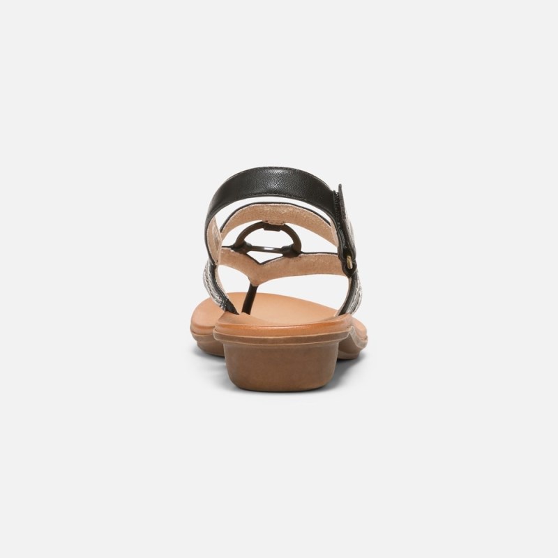 Naturalizer SOUL Sunny Sandal Womens Black Flat Sandals PG50-0050L9
