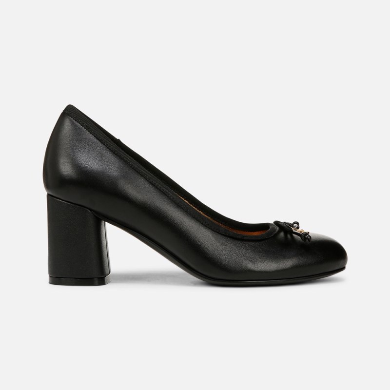 Naturalizer Sienna Block Heel Pump Womens Black Block Heels XM20-3120S7