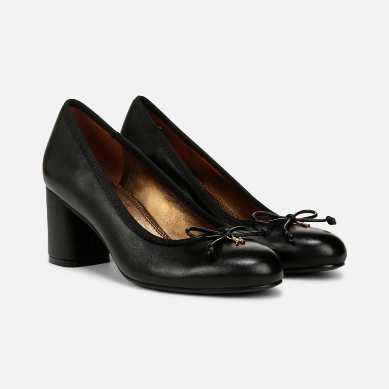 Naturalizer Sienna Block Heel Pump Womens Black Block Heels XM20-3120S7