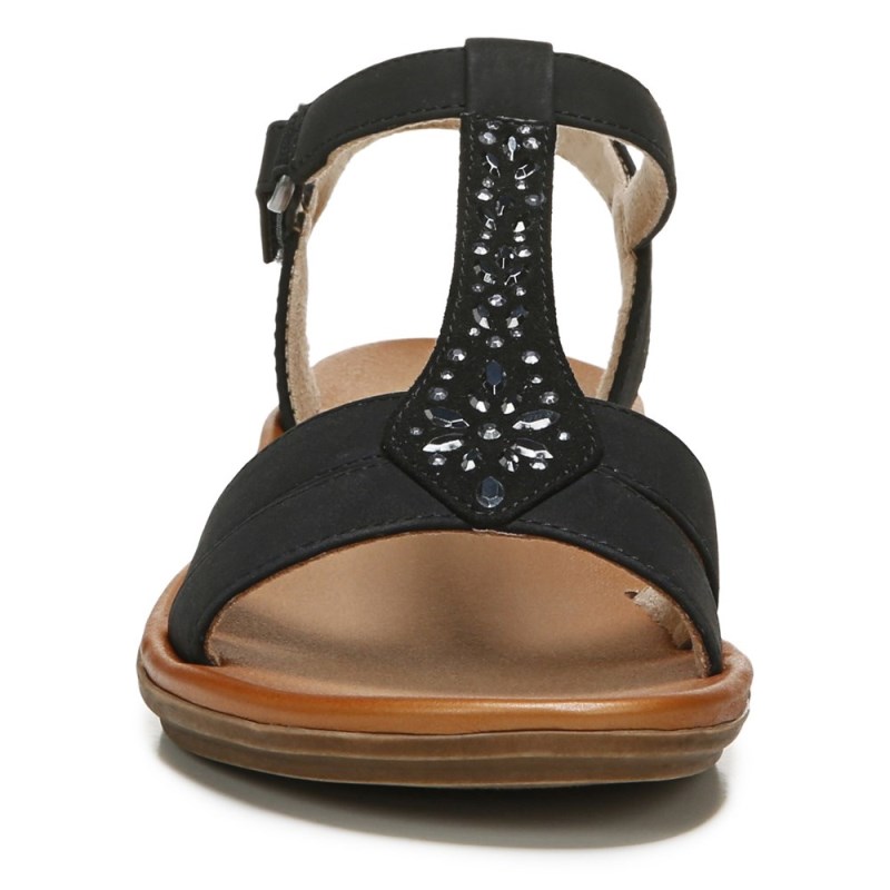 Naturalizer Soul Summer Sandal Womens Black Flat Sandals RW91-8771B3