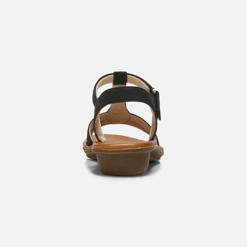 Naturalizer Soul Summer Sandal Womens Black Flat Sandals RW91-8771B3