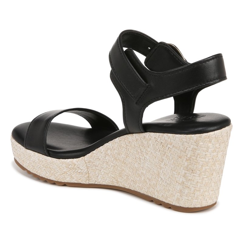 Naturalizer Stella Wedge Sandal Womens Black Wedge Sandals WD59-5599H1