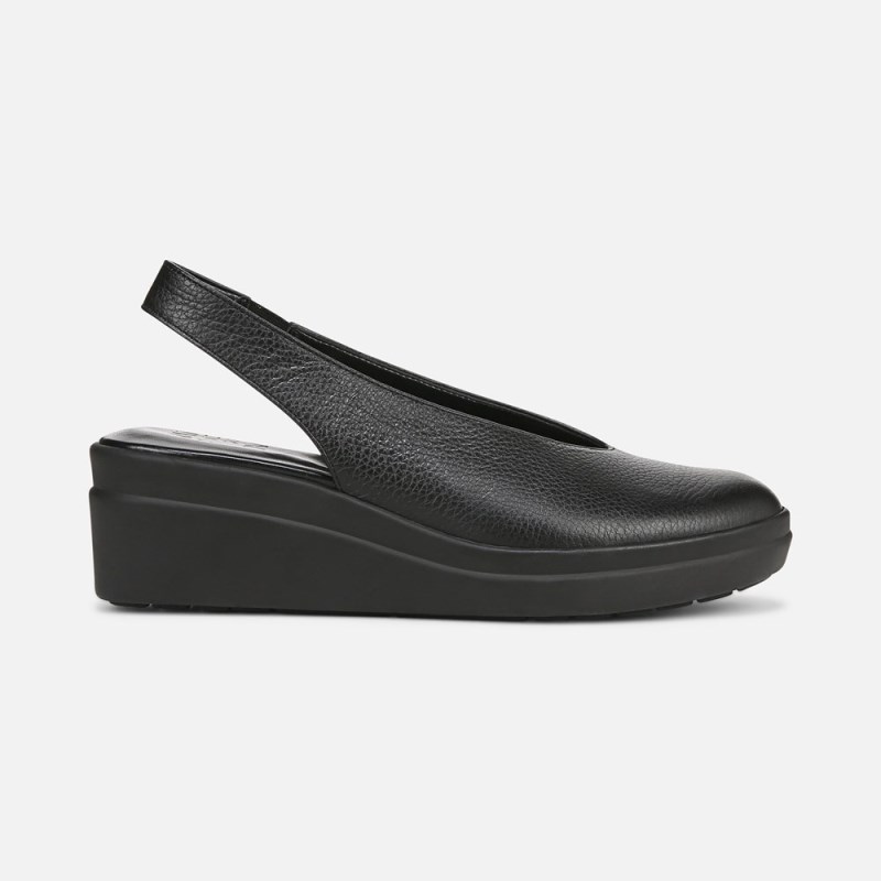 Naturalizer Sutton Slingback Wedge Womens Black Heeled Slingbacks ZI40-0920N7