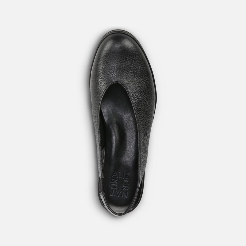 Naturalizer Sutton Slingback Wedge Womens Black Heeled Slingbacks ZI40-0920N7