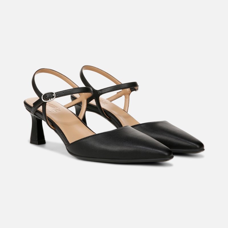 Naturalizer Tara Dress Shoe Womens Black Kitten Heels IK72-9972M9
