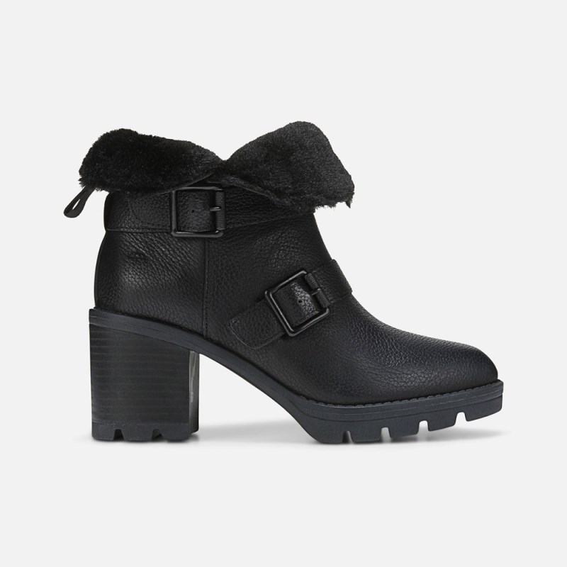 Naturalizer Verney Moto Water Repellent Bootie Womens Black Moto Boots ZA57-1357A1