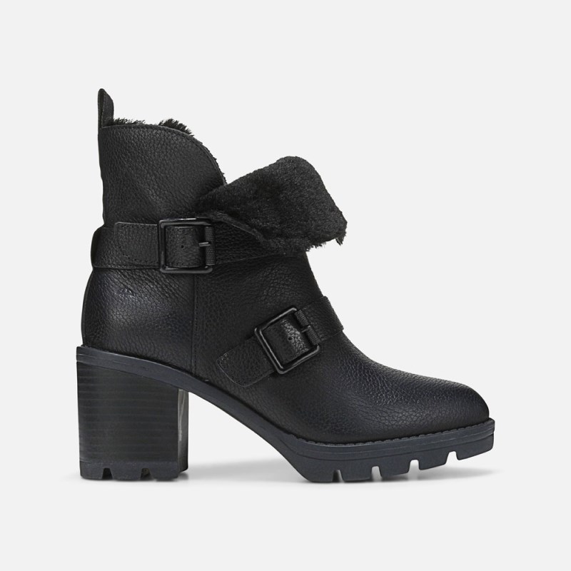 Naturalizer Verney Moto Water Repellent Bootie Womens Black Moto Boots ZA57-1357A1