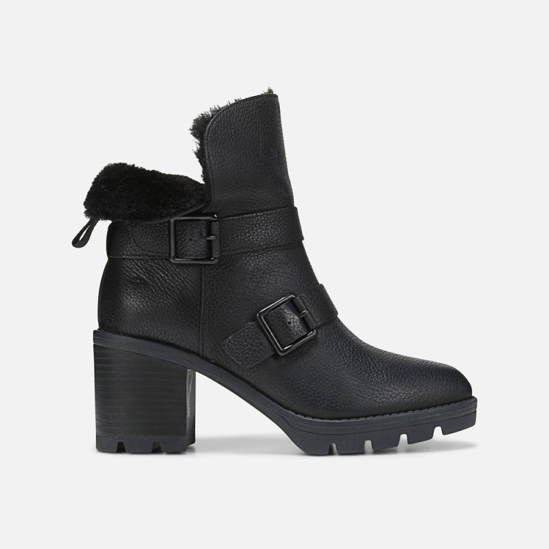 Naturalizer Verney Moto Water Repellent Bootie Womens Black Moto Boots ZA57-1357A1