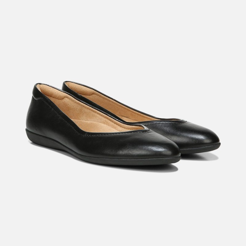 Naturalizer Vivienne Flat Womens Black Ballet Flats WY73-3653Z2