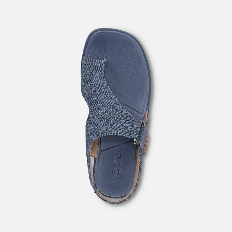 Naturalizer SOUL Freya Sandal Womens Blue Flat Sandals JV80-9030P5