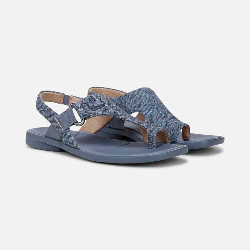 Naturalizer SOUL Freya Sandal Womens Blue Flat Sandals JV80-9030P5