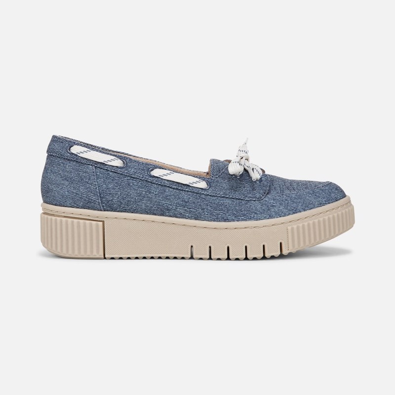 Naturalizer SOUL Tia Boat Shoe Womens Blue Loafers PV59-0759P1