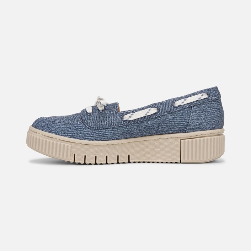 Naturalizer SOUL Tia Boat Shoe Womens Blue Loafers PV59-0759P1