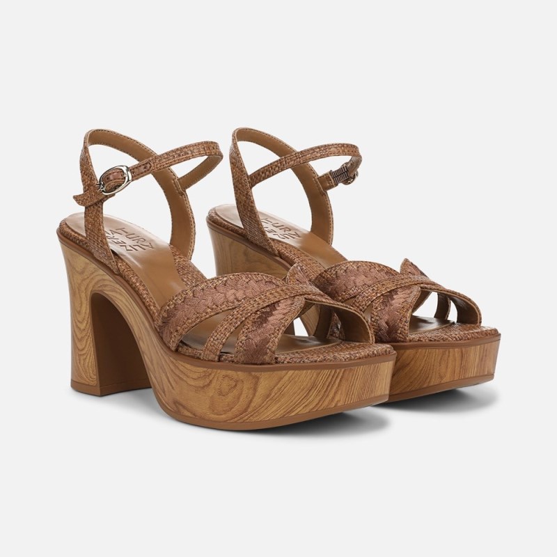 Naturalizer Katalina Platform Sandal Womens Brown Platform Sandals AU00-8760Q5