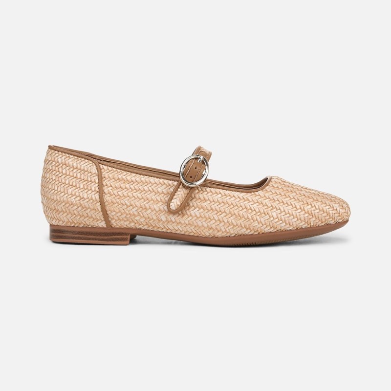Naturalizer Kelly 4 Mary Jane Flat Womens Brown Ballet Flats NR21-9681S1