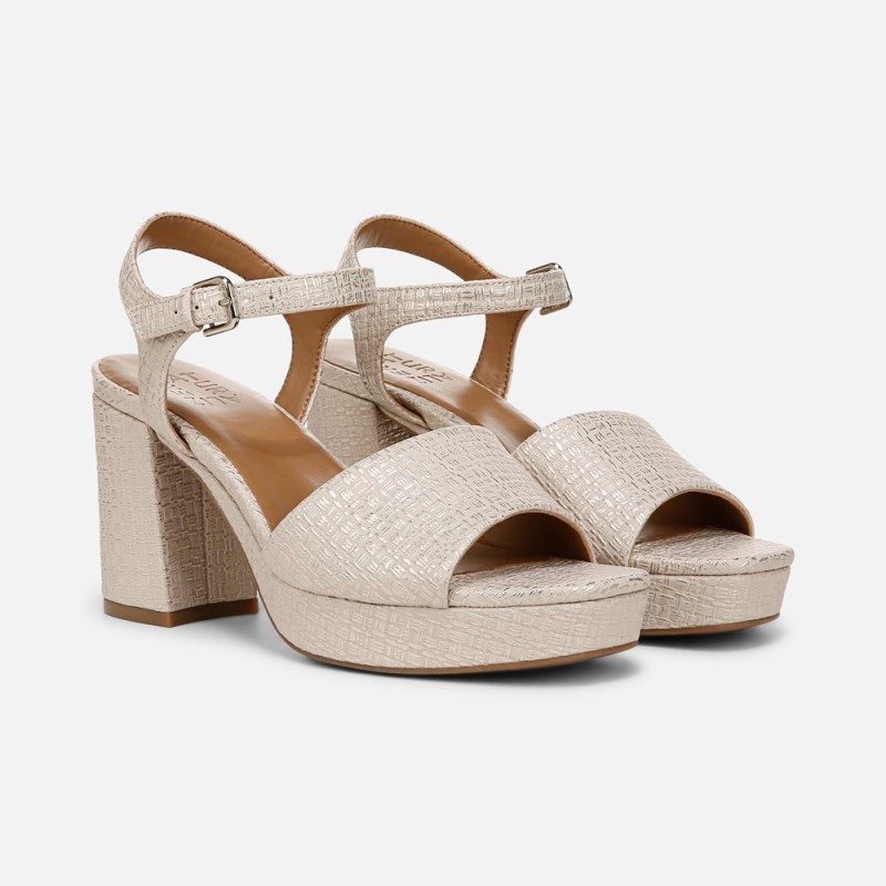Naturalizer Lilly Sandal Womens Brown Block Heels YG53-9213T8