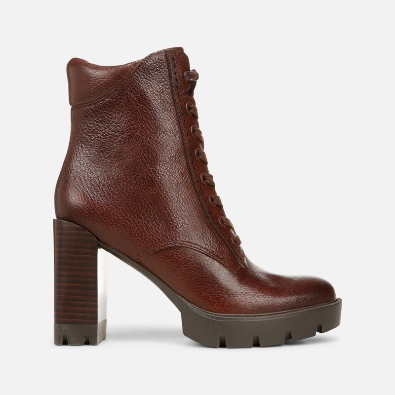 Naturalizer Prewitt Block Heel Bootie Womens Brown Booties WE11-5911D1
