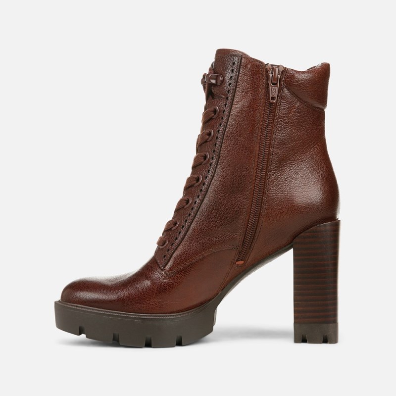 Naturalizer Prewitt Block Heel Bootie Womens Brown Booties WE11-5911D1