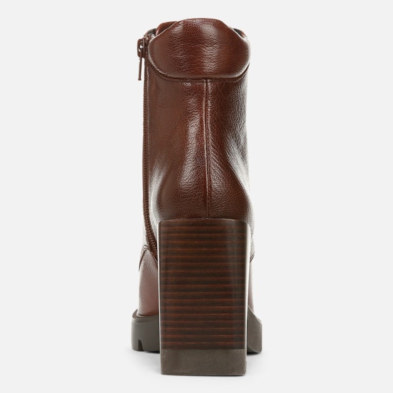 Naturalizer Prewitt Block Heel Bootie Womens Brown Booties WE11-5911D1