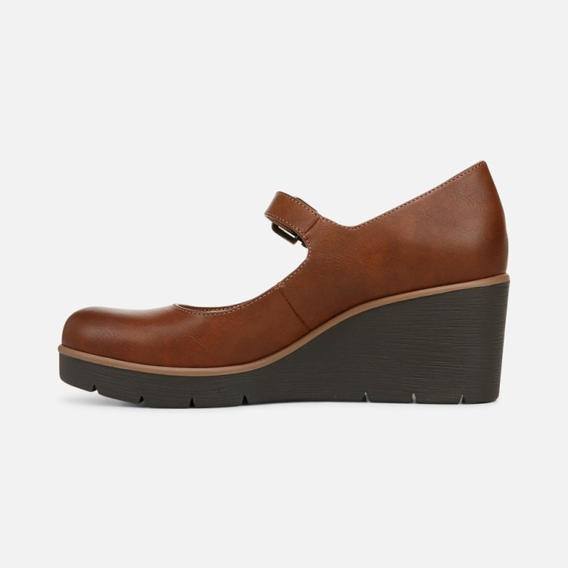 Naturalizer SOUL Adore Mary Jane Wedge Womens Brown Wedges OB62-1392P2