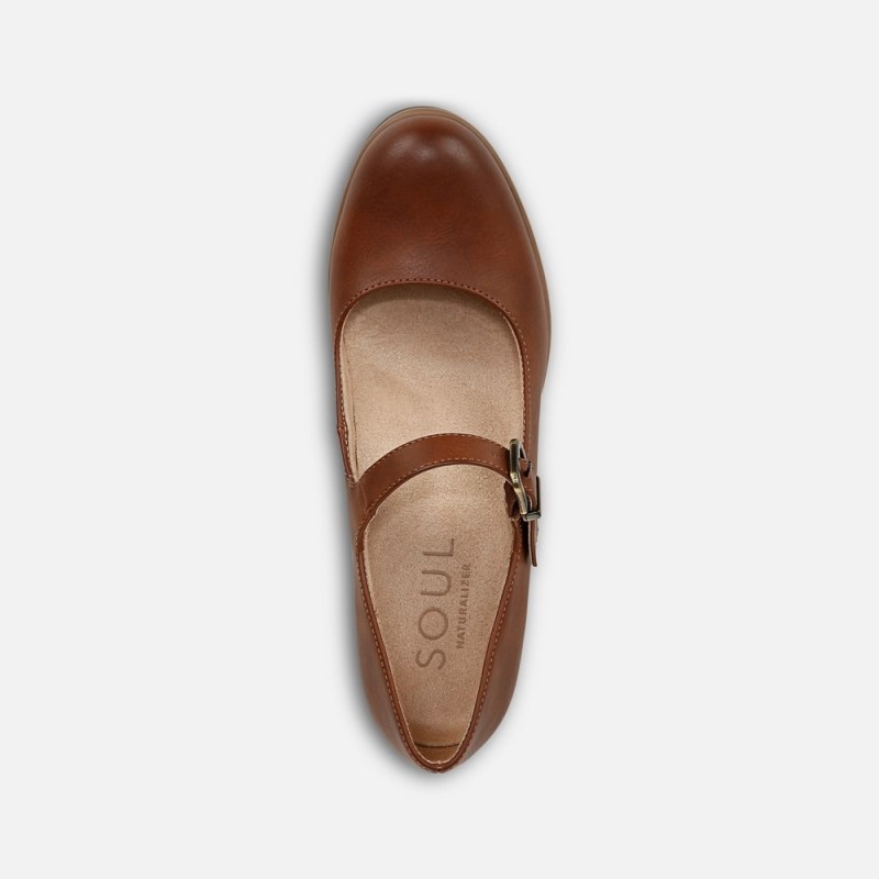 Naturalizer SOUL Adore Mary Jane Wedge Womens Brown Wedges OB62-1392P2