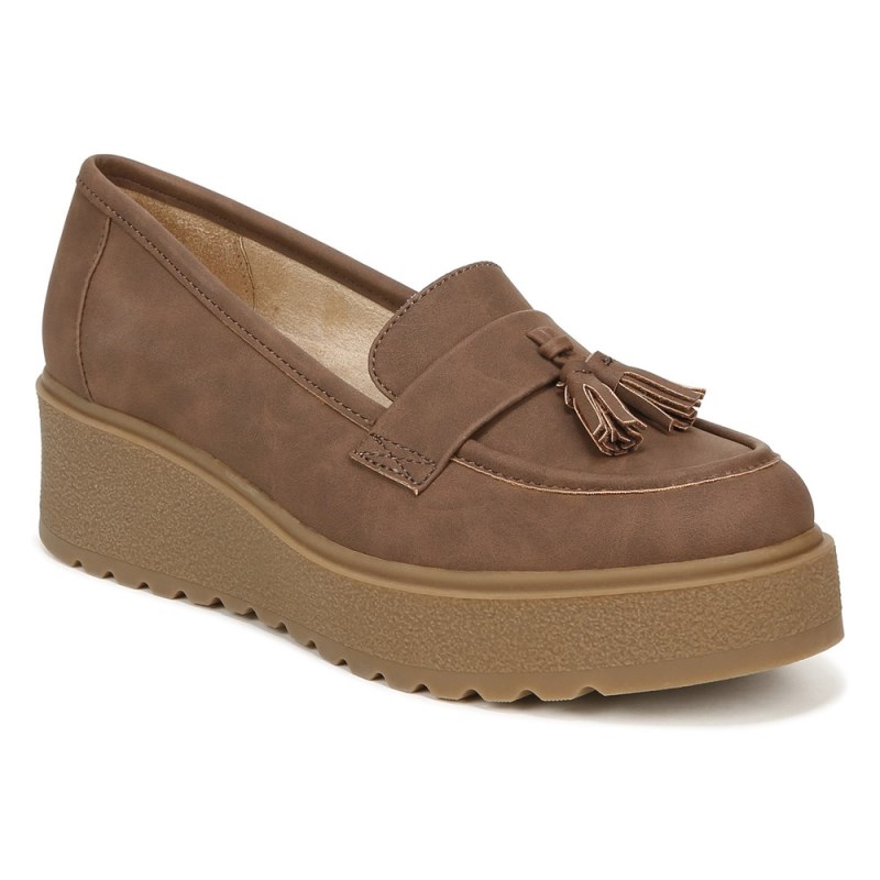 Naturalizer SOUL Josie Lug Loafer Womens Brown Loafers PD53-1053H8