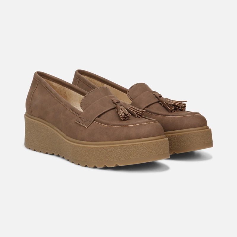 Naturalizer SOUL Josie Lug Loafer Womens Brown Loafers PD53-1053H8
