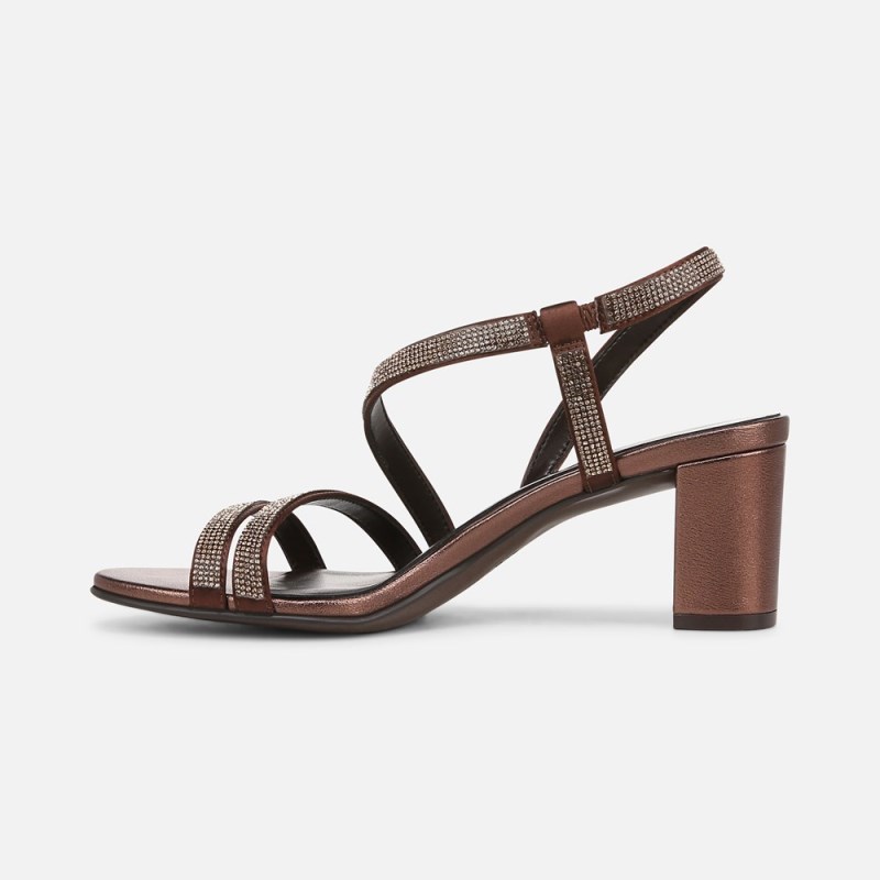 Naturalizer Vanessa Dress Sandal Womens Brown Heeled Sandals AJ57-9327Y3