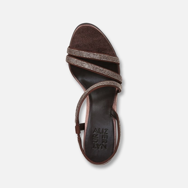 Naturalizer Vanessa Dress Sandal Womens Brown Heeled Sandals AJ57-9327Y3