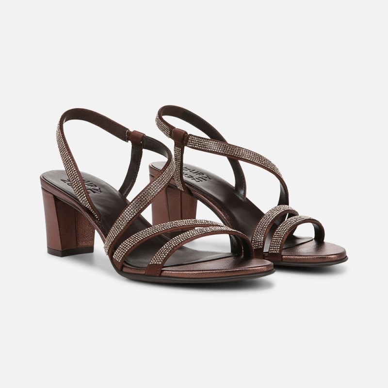 Naturalizer Vanessa Dress Sandal Womens Brown Heeled Sandals AJ57-9327Y3