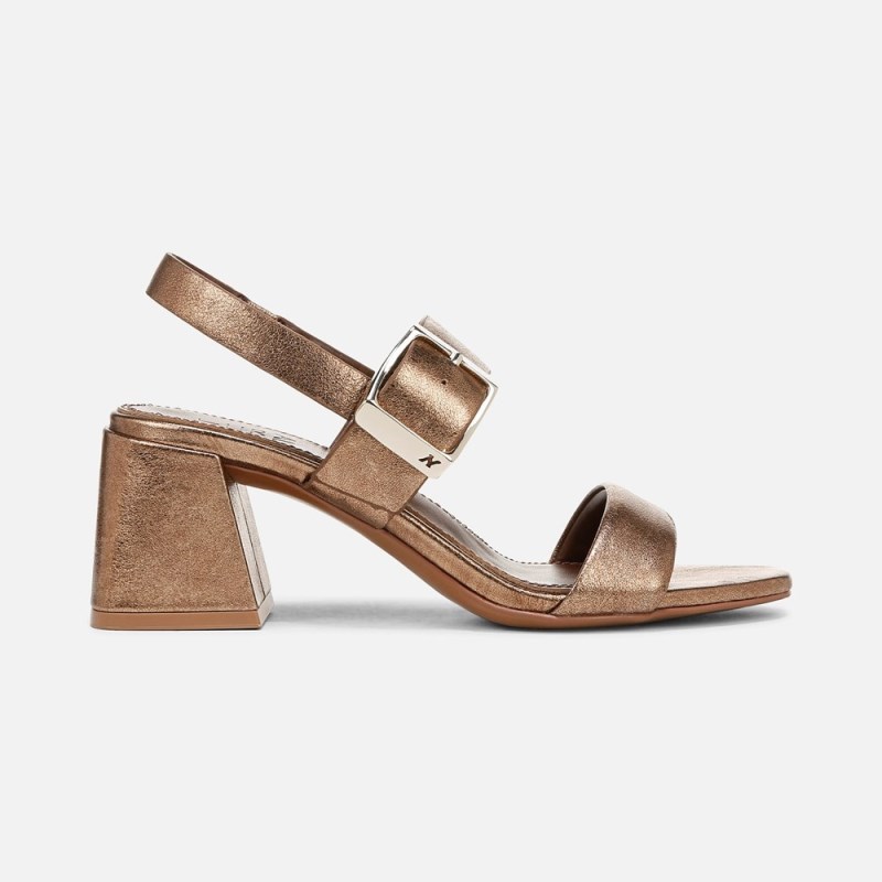 Naturalizer Vicky Dress Sandal Womens Brown Block Heels JK42-5942D4