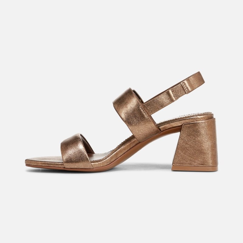 Naturalizer Vicky Dress Sandal Womens Brown Block Heels JK42-5942D4
