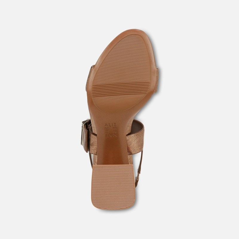 Naturalizer Vicky Dress Sandal Womens Brown Block Heels JK42-5942D4