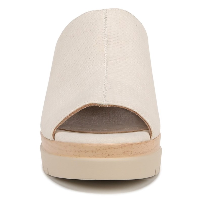 Naturalizer Soul Goodtimes Mule Wedge Sandal Womens Cream Wedge Sandals EE66-2686S5