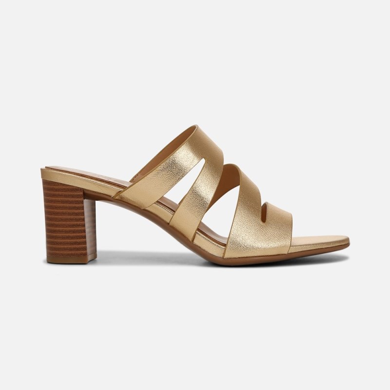 Naturalizer Beaming Slide Sandal Womens Dark Gold Heeled Sandals VW45-8785C3