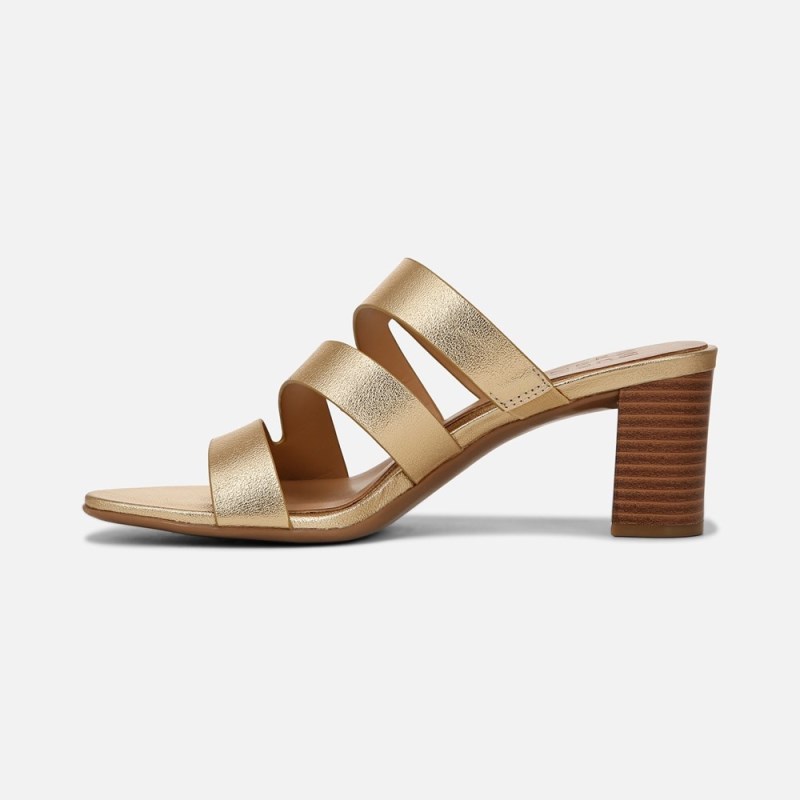 Naturalizer Beaming Slide Sandal Womens Dark Gold Heeled Sandals VW45-8785C3
