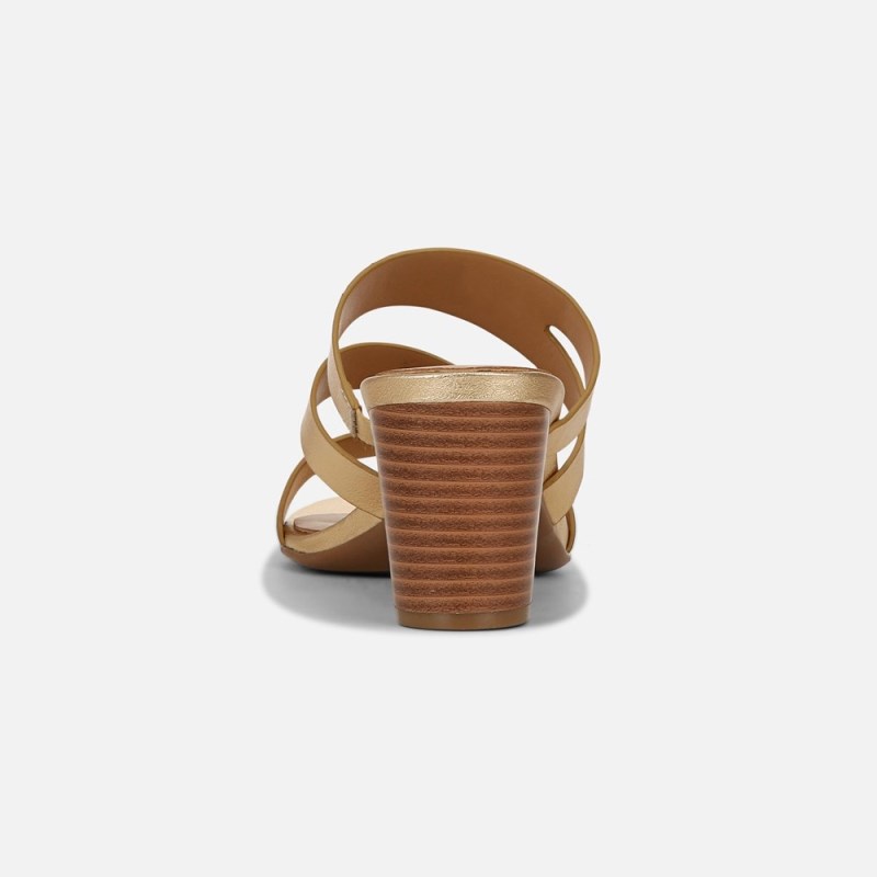 Naturalizer Beaming Slide Sandal Womens Dark Gold Heeled Sandals VW45-8785C3