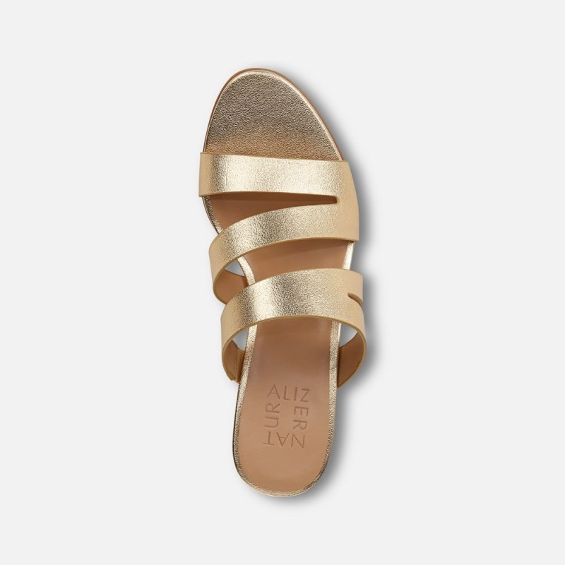 Naturalizer Beaming Slide Sandal Womens Dark Gold Heeled Sandals VW45-8785C3