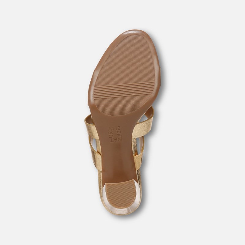 Naturalizer Beaming Slide Sandal Womens Dark Gold Heeled Sandals VW45-8785C3