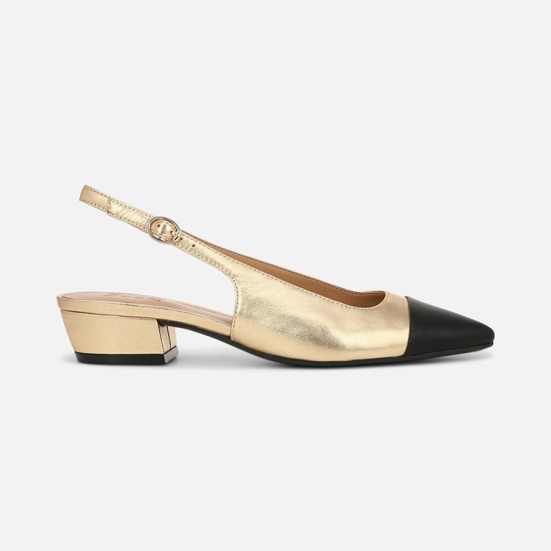 Naturalizer Banks Slingback Womens Dark Gold / Black Slingbacks VJ19-7589E9
