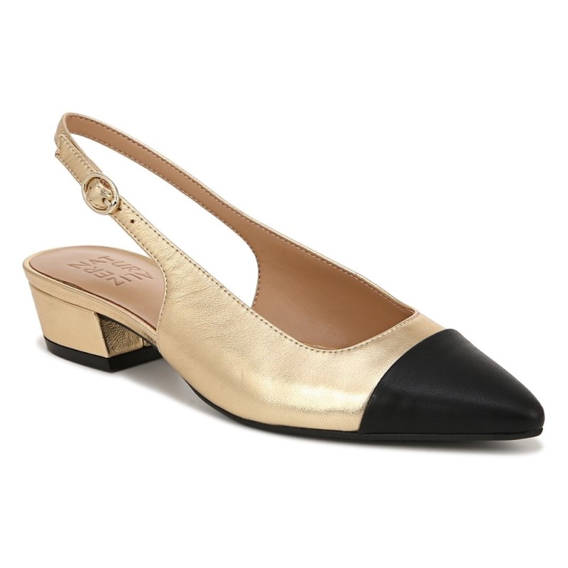 Naturalizer Banks Slingback Womens Dark Gold / Black Slingbacks VJ19-7589E9