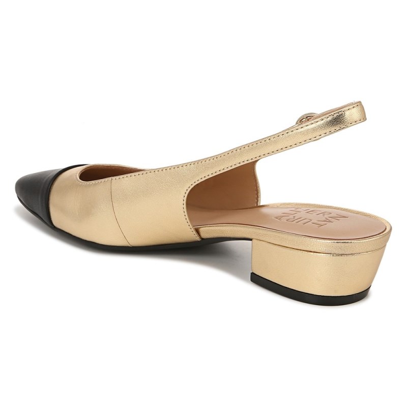 Naturalizer Banks Slingback Womens Dark Gold / Black Slingbacks VJ19-7589E9