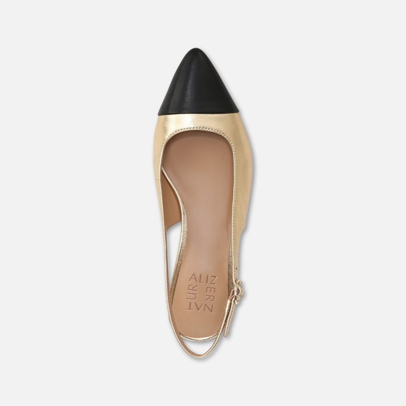 Naturalizer Banks Slingback Womens Dark Gold / Black Slingbacks VJ19-7589E9