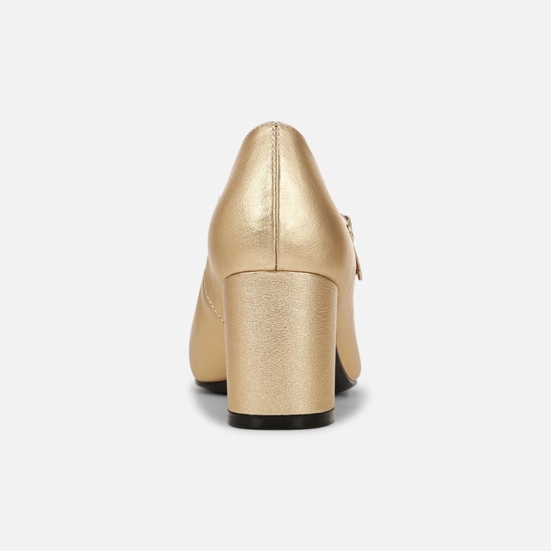 Naturalizer Lovable Mary Jane Womens Dark Gold / Black Block Heels PJ55-1125J0