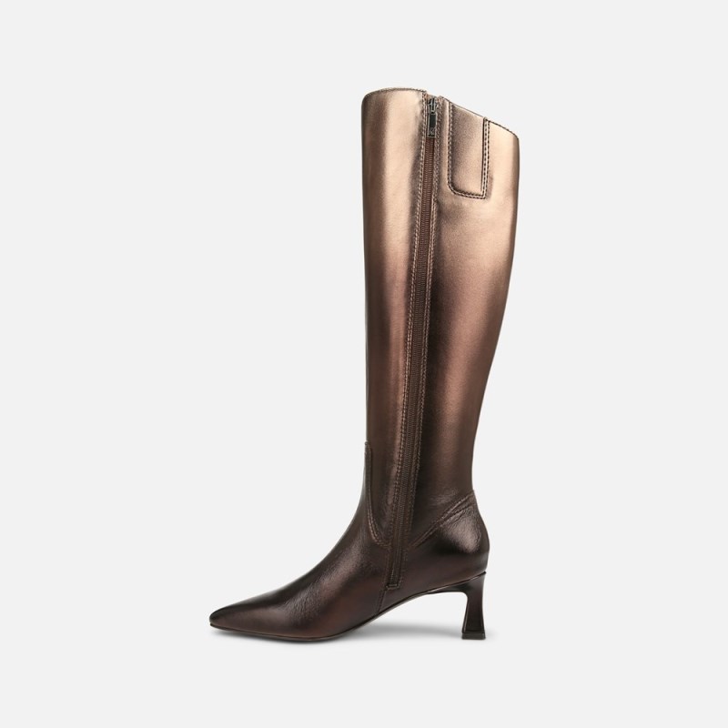 Naturalizer Deesha Unity Boot by Deepica Mutyala Womens Gold Metallic Kitten Heel Boots IK29-0179F8
