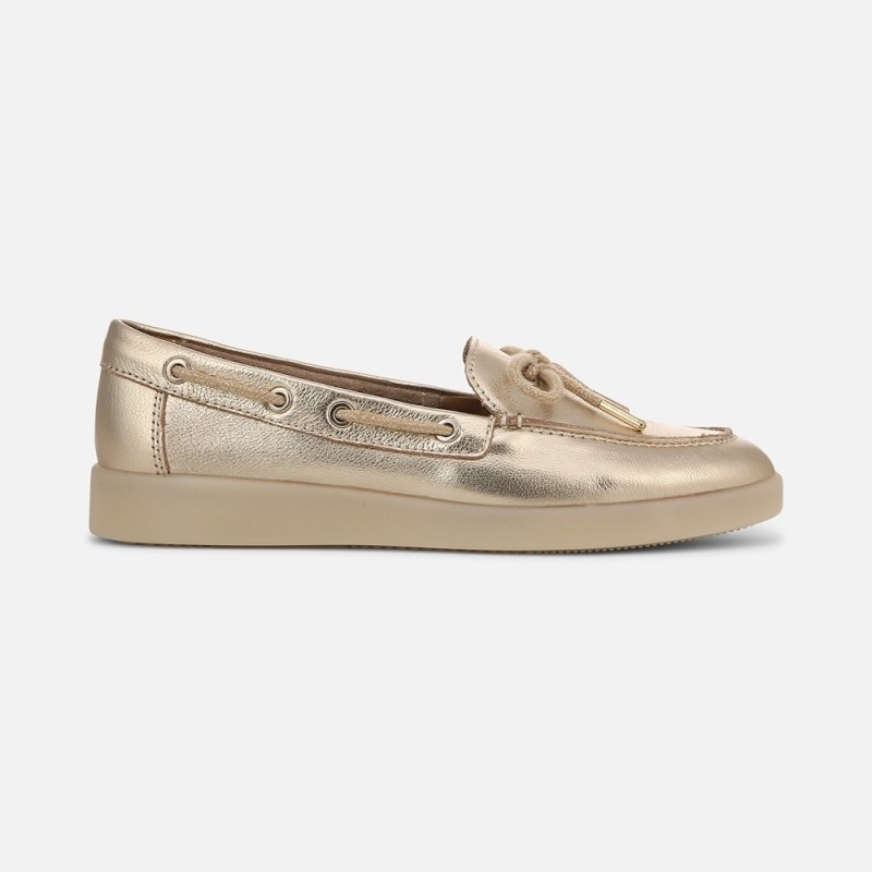 Naturalizer Keel Boat Shoe Womens Gold Loafers PQ62-0252J9