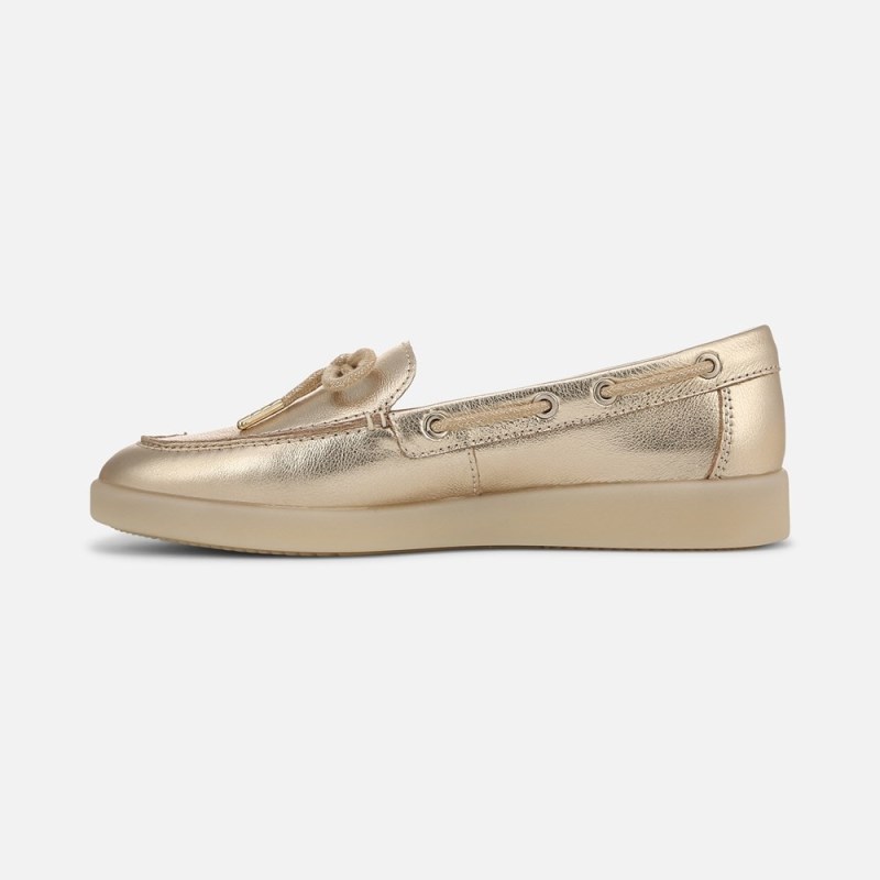 Naturalizer Keel Boat Shoe Womens Gold Loafers PQ62-0252J9