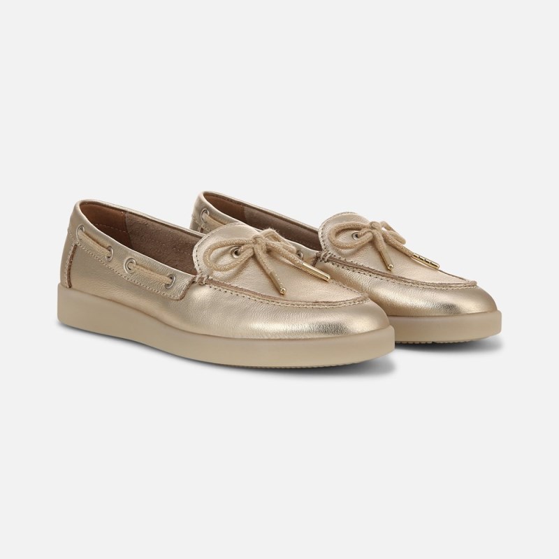 Naturalizer Keel Boat Shoe Womens Gold Loafers PQ62-0252J9