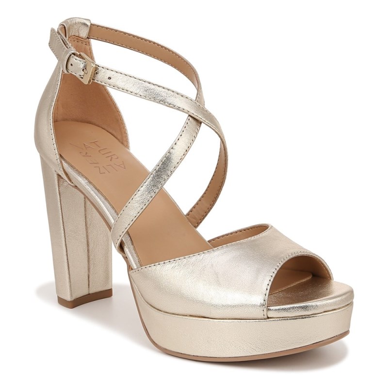 Naturalizer Melody Dress Sandal Womens Gold Heeled Sandals UZ78-6048Q9